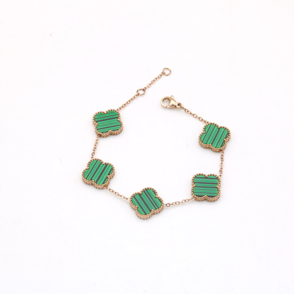 Marie-Louise - Bracciale esclusivo con trifoglio dorato