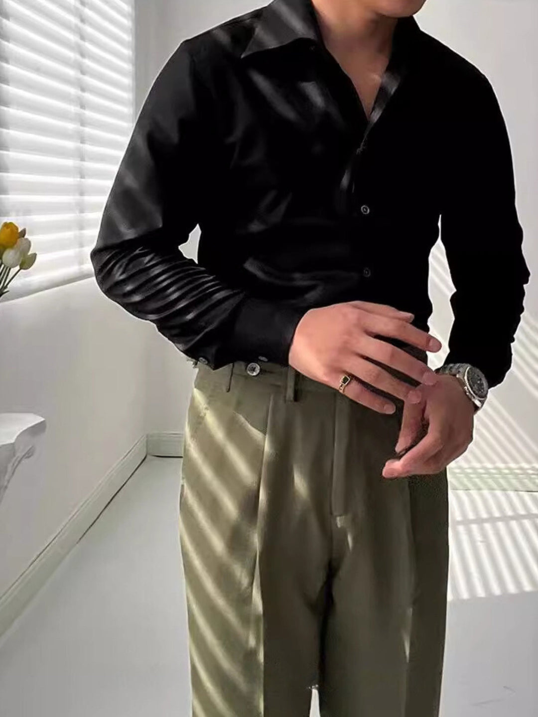 ALFIERI™|CAMICIA ELEGANTE SCOLLO A V