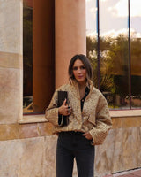 Luna - Cappotto oro lucido con colletto