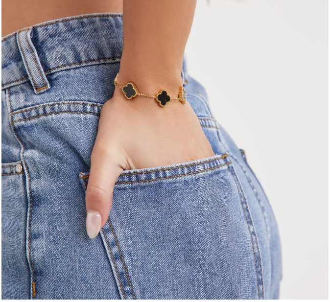 Marie-Louise - Bracciale esclusivo con trifoglio dorato