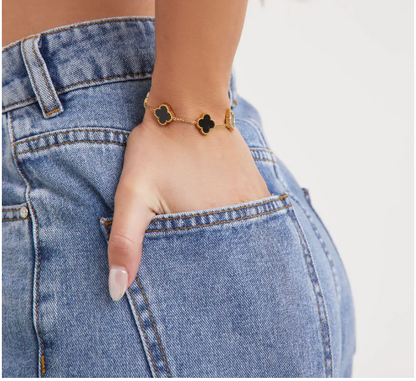 Marie-Louise - Bracciale esclusivo con trifoglio dorato