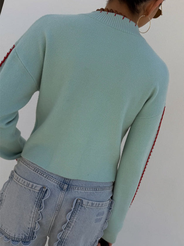 Cardigan lavorato a maglia con motivo di polpo divertente