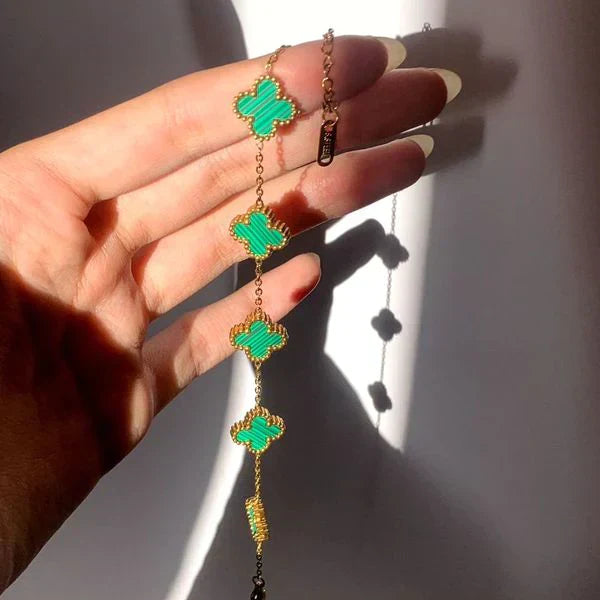 Marie-Louise - Bracciale esclusivo con trifoglio dorato