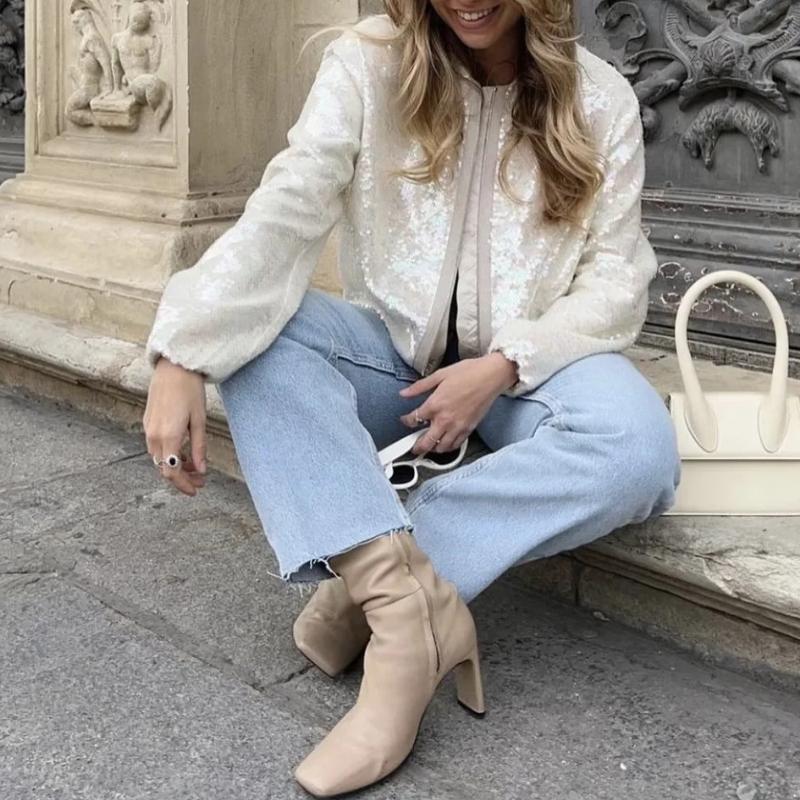 Zara - Bomber con paillettes