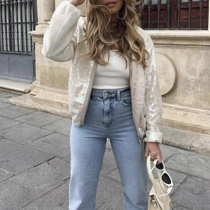 Zara - Bomber con paillettes